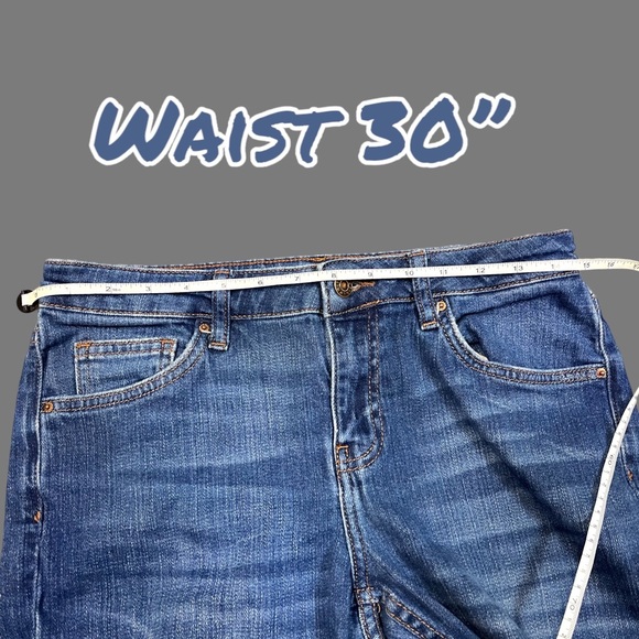 TopShop LUCAS Moto distressed jeans in medium blue wash. Size 28x30 👖 - Picture 7 of 9